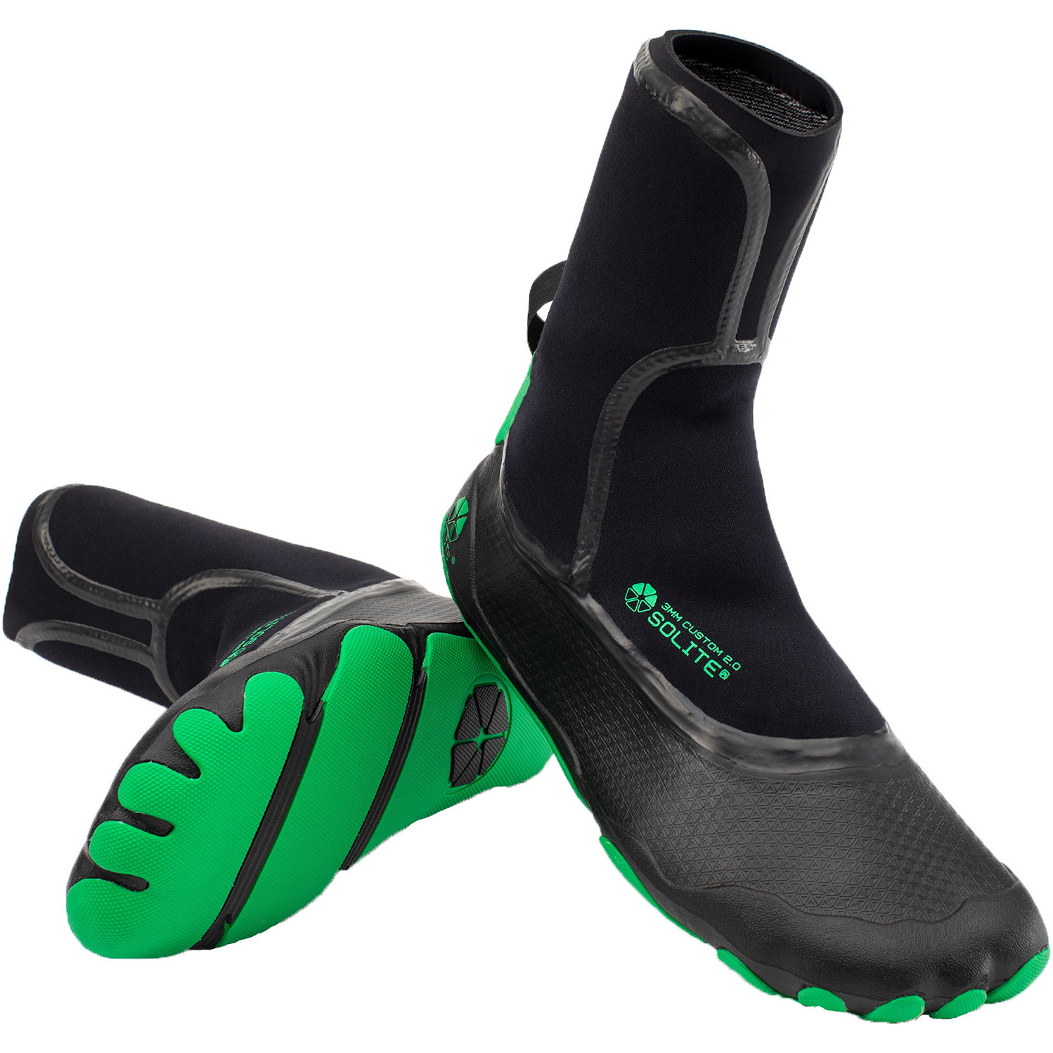 2024 Solite Custom 2.0 3mm Botas De Neoprene 21004 - Verde / Preto