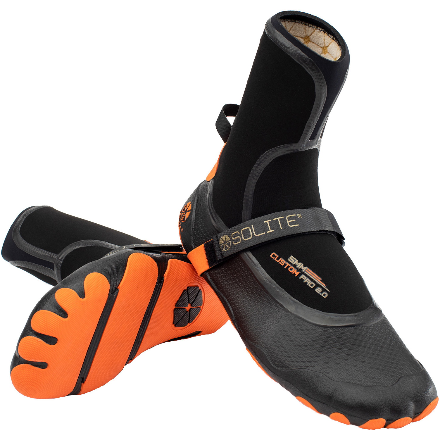 Solite Custom Pro 2.0 5mm Botas De Neoprene 21002 - Laranja / Black