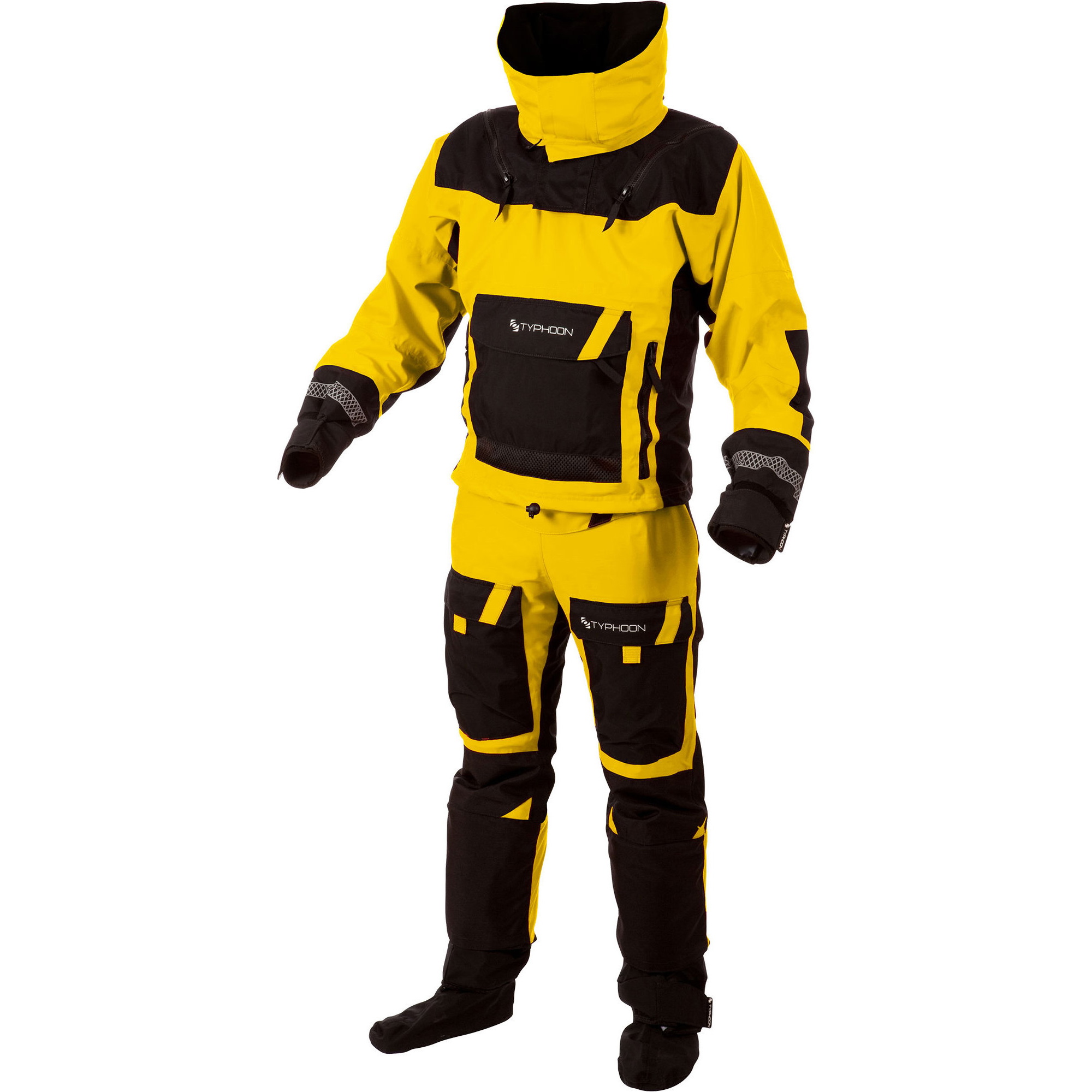2019 Typhoon Ps330 Xtreme Kayak / Ocean Drysuit + Con Zip Amarelo / Preto 100160
