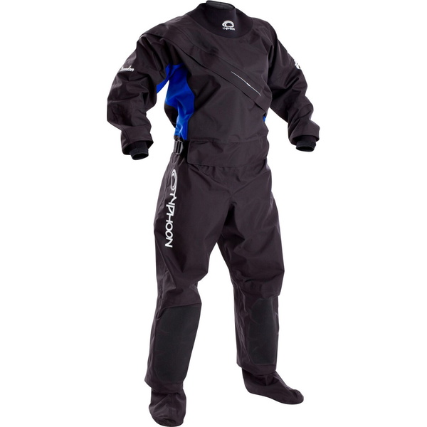 2019 Typhoon Womens Ezeedon 3 Frente Zip Drysuit Preto / Azul Incluindo Kit Bag 100159