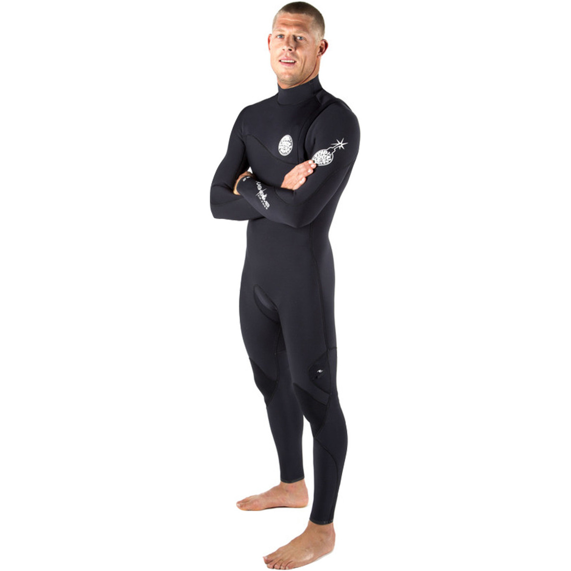 Rip Curl Flashbomb 4 / 3mm ZIP FREE Wetsuit em preto WSM4SF