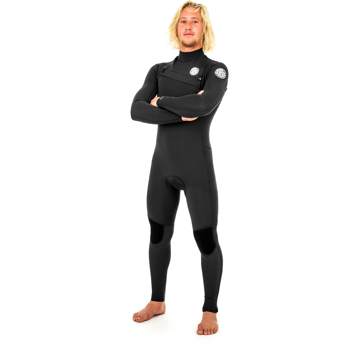 2019 Rip Curl Aggrolite 3/2mm Chest Zip Wetsuit Preto Wsm9qm