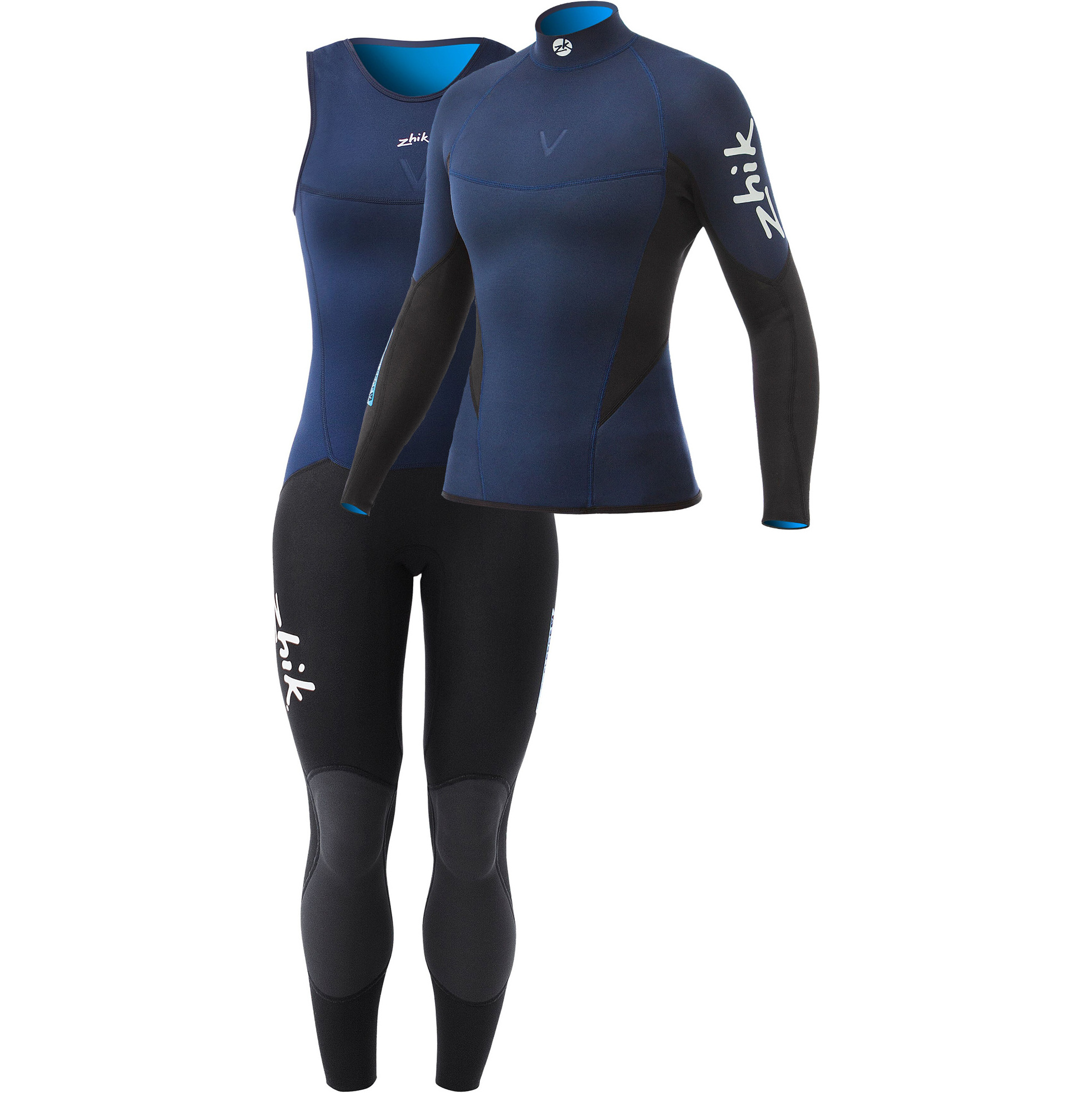 Zhik Feminina Zhik 2020 V 1mm Neoprene De Manga Long John E Conjunto Long John Combi