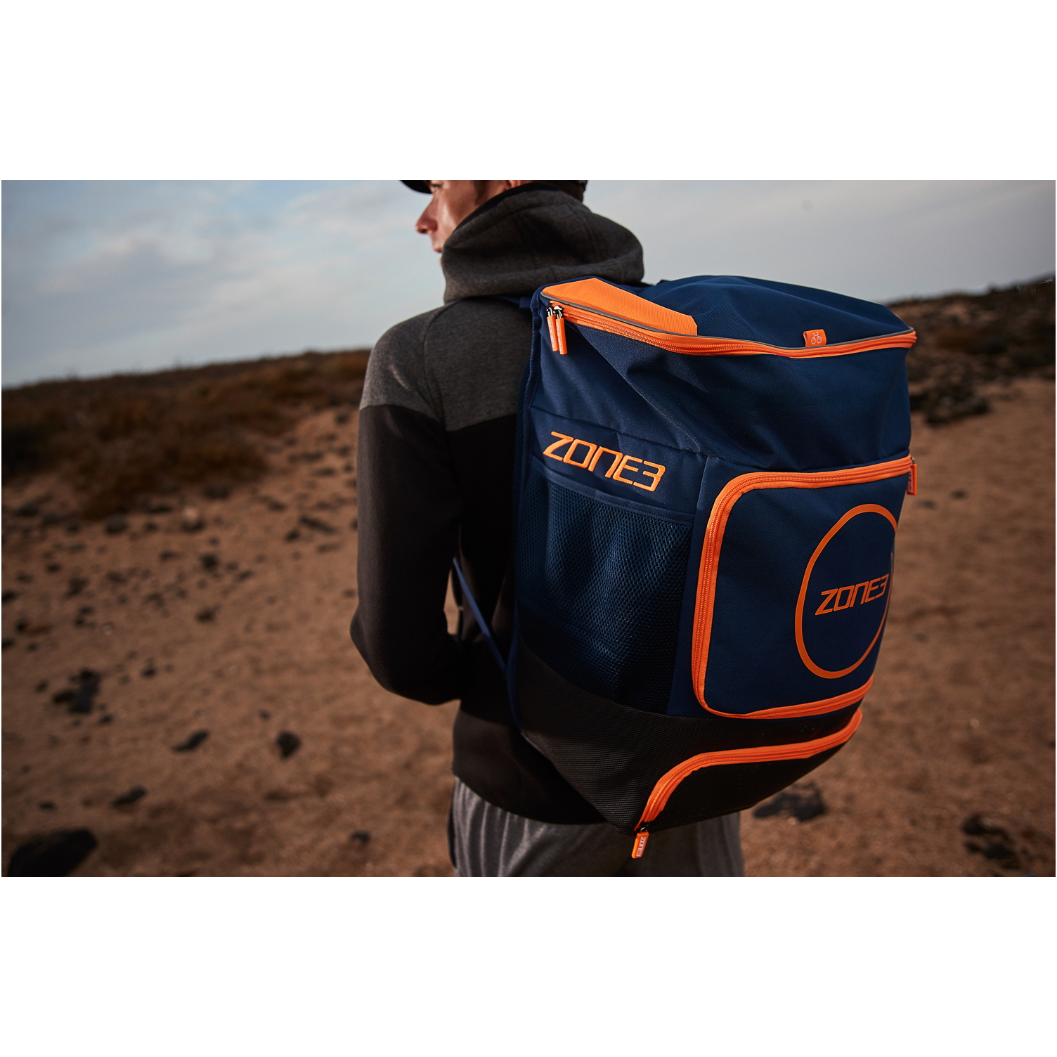 2026 Zone3 Transição 40l Mochila Ra18tran - Navy / Laranja