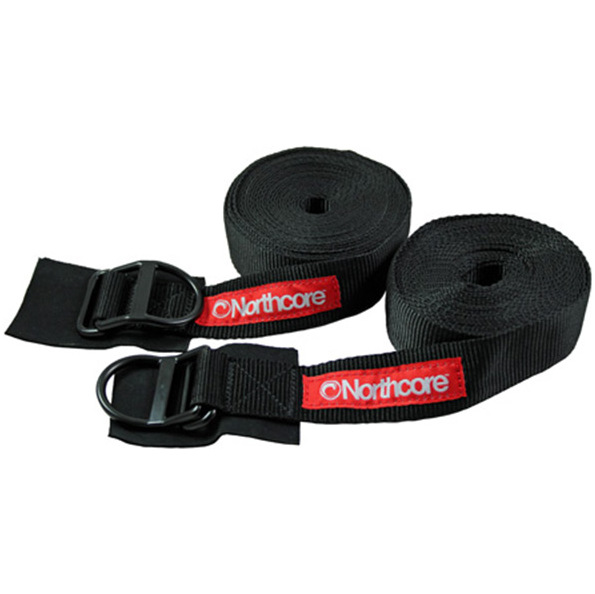 2026 Northcore D-ring Roof Rack Straps / Tie Downs 5m Noco22b - Preto