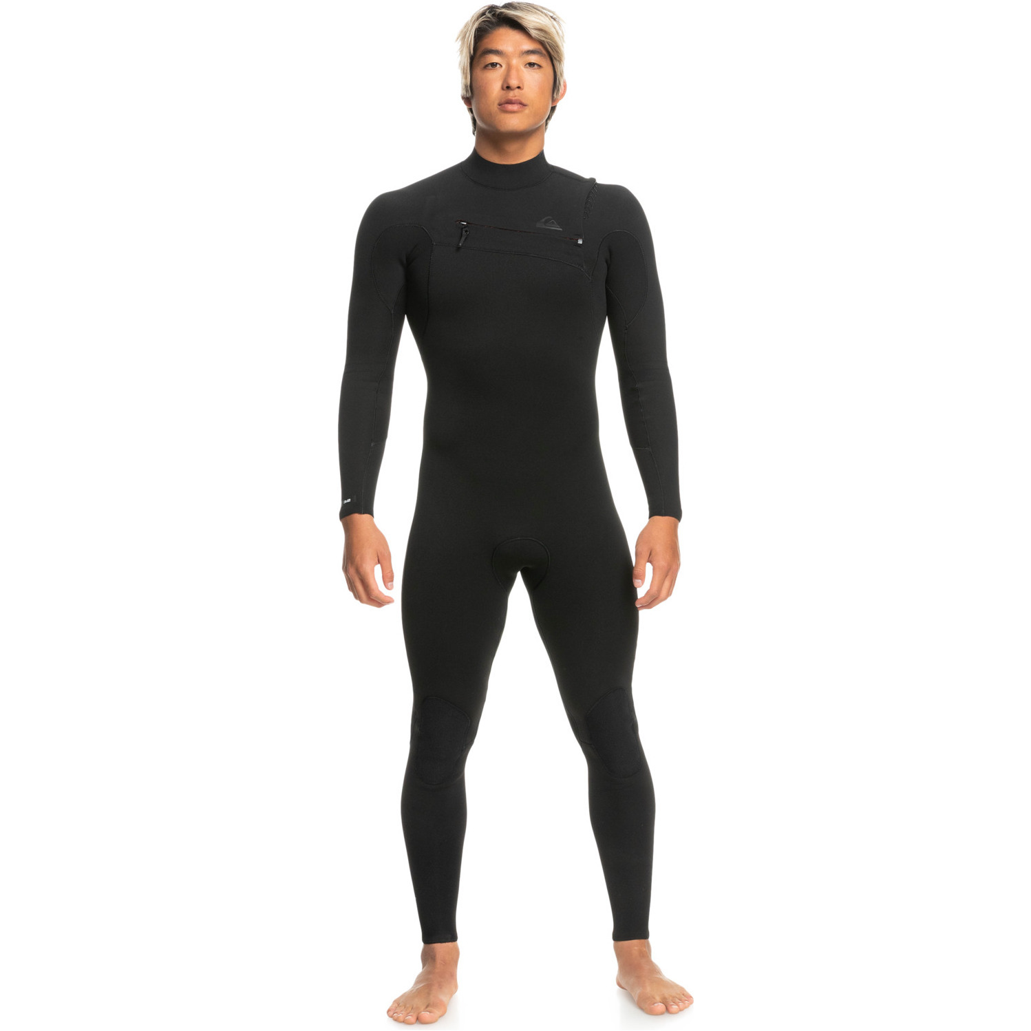 2024 Quiksilver Masculino Highline 3/2mm Chest Zip Wetsuit EQYW103157 - Black