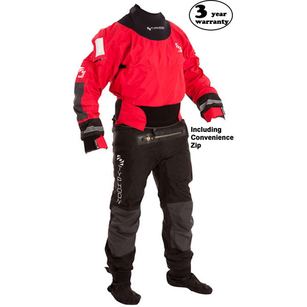 Typhoon Multisport 4 Quatro Drysuit LATEX SEAL + Con Zip VERMELHO / PRETO 100140
