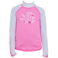 Junior Veste de Respiração de Manga Longa com ROSA / Branco