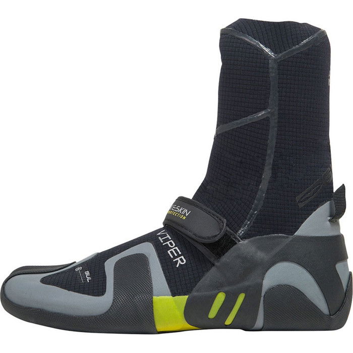 2019 Gul Viper 5mm Split Toe Wetsuit Boot Black YELLOW BO1259-A9