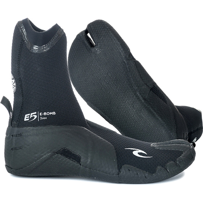 2025 Rip Curl E-Bomb 3mm Split Toe Wetsuit Boots Black WBO7EM