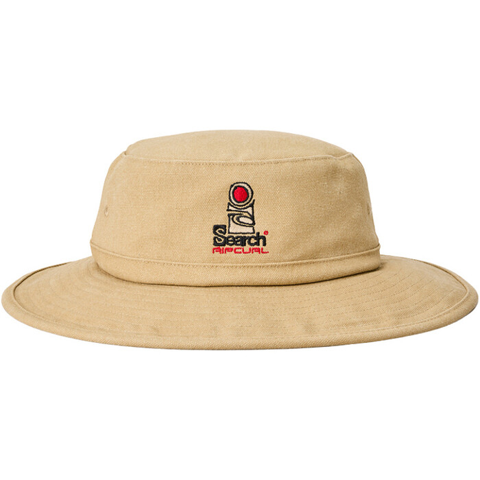 2025 Rip Curl Mens Search Canvas Wide Brim Hat 1FYMHE Khaki - Main Image
