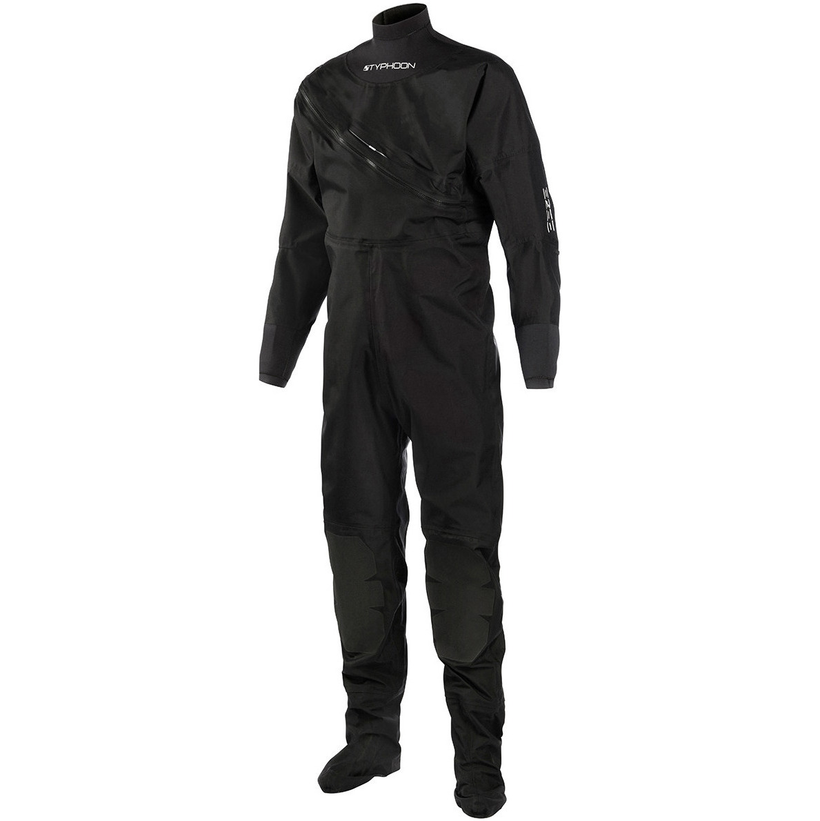 2016 Typhoon Ezeedon 3 Front Zip Drysuit PRETO 100146 - Apenas Suit