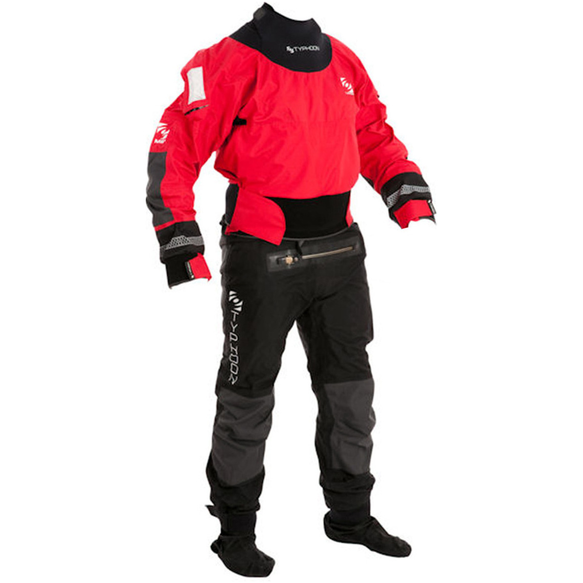 Typhoon Multisport 4 Quatro Drysuit LATEX SEAL + Con Zip VERMELHO / PRETO 100140