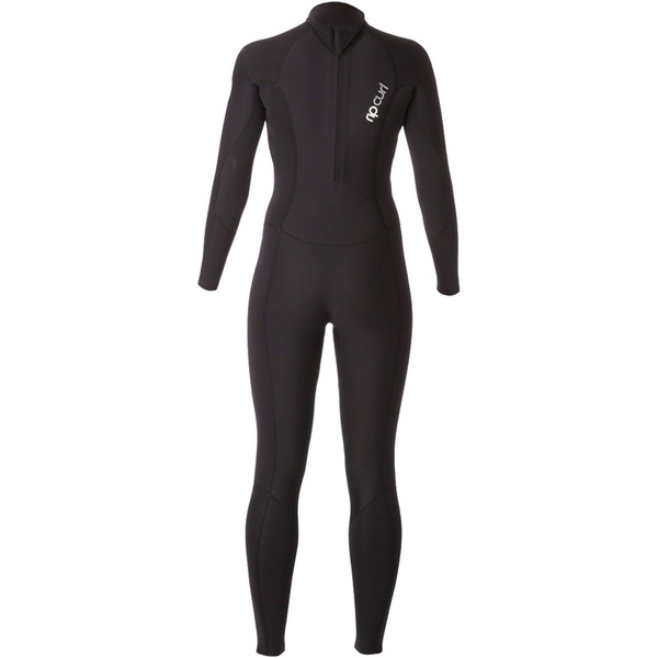 Rip Curl Senhoras Dawn Patrol 3/2mm GBS Back Zip Fato De Mergulho PRETO WSM4GW