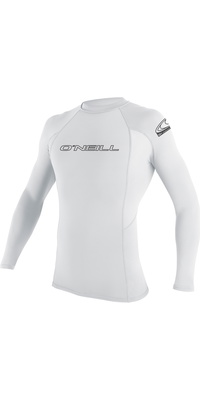 2026 Oneill Básico Para Homem Skins Manga Comprida Crew Colete De Lycra 3342 - Branco