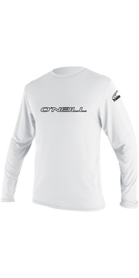 2026 Oneill Básico Para Homem Skins T-shirt De Manga Comprida 4339 - Branco
