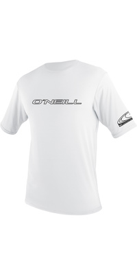 2026 ONeill Mens Basic Skins Short Sleeve Sun Shirt 3402 - White