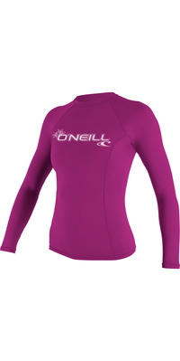 2026 Oneill Básicos Para Mulher Skins Manga Comprida Crew Lycra Vest 3549 - Rosa Raposa
