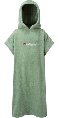 2026 Northcore Kids Beach Basha Hooded Towel Changing Robe / Poncho Noco24d - Verde