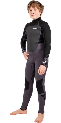 2026 Gul Júnior Response 5/3mm Back Zip Fato De Mergulho RE1218-C1 - Charcoal / Contour Camo