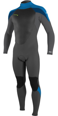 2026 ONeill Youth Epic 5/4mm Back Zip Wetsuit 4219B - Black / Graphite / Baliblu / Deepsea