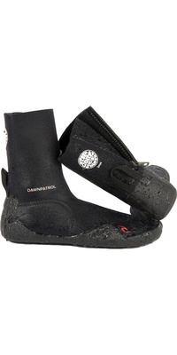 2026 Rip Curl Junior Dawn Patrol 3mm Botas De Neoprene Com Fecho De Correr Redondo WBO1AJ - Black