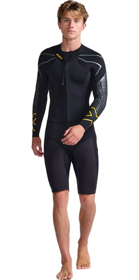 2026 2xu Homem Propel Fato De Banho Swim Run Mw5479c - Preto / Ambição