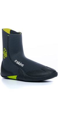 2026 C-Skins Junior Legend 3.5mm Botas De Neopreno Com Fecho De Correr E Biqueira Redonda C-BOLEJZ - Graphite / Flash Green / Black