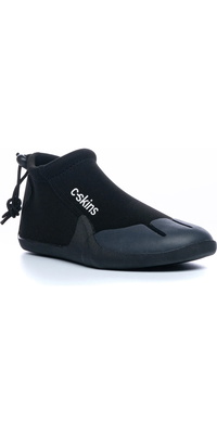 2026 C-skins Júnior Legend 3mm Dedo Redondo Do Pé Reef Botas C-rblej - Preto / Verde Flash / Carvão Vegetal