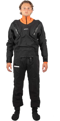 Gul Fato De Mergulho Mens Code Zero Stretch U-Zip Drysuit GM0368-B9 - Black