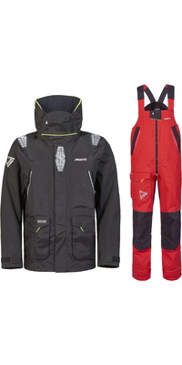 2026 Musto Casaco E Fato De Vela Masculino BR2 Offshore Jacket & Salopette Sailing Suit - Black / Vermelho