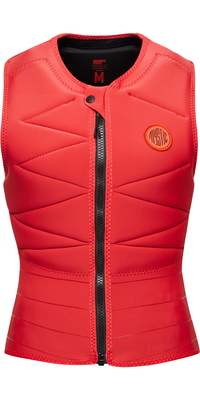 2025 Mystic Womens Ruby Front Zip Colete De Impacto 35005.230230 - Sunset Red