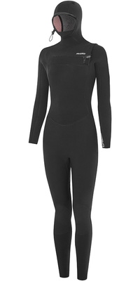 2025 Nyord Womens Furno Ultra Plus 6/5/4mm Com Capuz E Zíper Chest Zip De Mergulho FUPW654001 - Black
