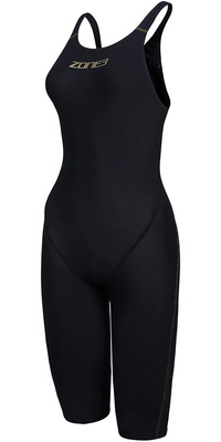 2026 Zone3 Womens Performance Speed Zipfree Sleeveless Shorty Swim Kneeskin SW18WFKX101 - Preto / Dourado