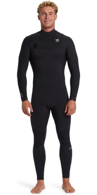 2026 Billabong Masculino Revolution Natural 4/3mm Chest Zip Wetsuit ABYW100267 - Black