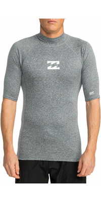 2026 Billabong Colete De Lycra De Manga Curta Waves All Day UV50 Para Homem EBYWR00101 - Dark Grey Heather