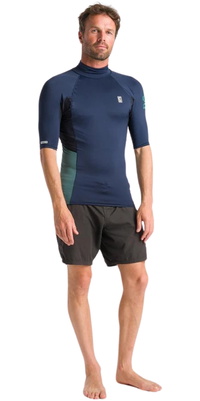 2026 C-Skins Colete NuWave X De Manga Curta Em Lycra Para Homem C-NLYSSMT - Bluestone / Black / Dark Sage