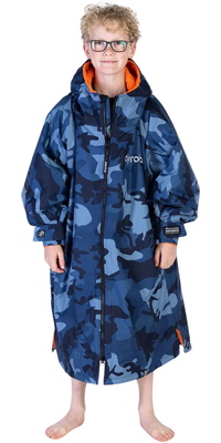 2025 Dryrobe Advance Roupão De Troca De Roupa De Manga Comprida Para Crianças V3 V3KSLSDA - Camuflagem Azul / Orange