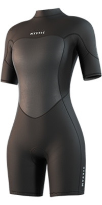 Mystic Brand 3/2mm Back Zip Flatlock Shorty 2026 Fato De Mergulho Para Mulher 35000.250064 - Black