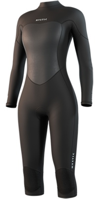 Mystic Brand 3/2mm Back Zip Flatlock 2025 Fato De Mergulho De Braços Longos E Pernas Curtas Para Mulher 35000.250061 - Black