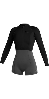 2025 Mystic Feminino Lunar Long Arm 2mm Front Zip Shorty Wetsuit 35000.240112 - Black