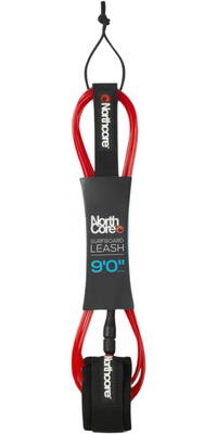 2026 Northcore 9FT Surfboard Leash NOCO57D - Red