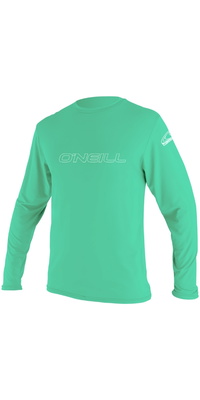 2026 O'Neill Youth Basic Skins Camiseta Rash De Manga Comprida 4341 - Light Aqua