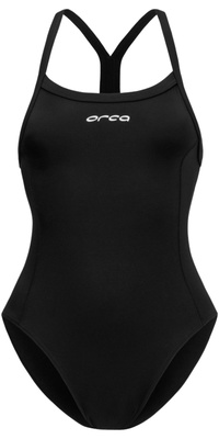 2026 Orca Womens Core One-Piece Thin Strap Swimsuit MS51TT35 - Black