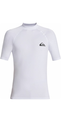 2026 Quiksilver Mens Everyday UV50 Short Sleeve Rash Vest AQYWR03130 - White