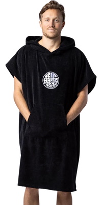 2026 Rip Curl Roupão Com Capuz Com Logótipo De Toalha Para Mudar De Roupa / Poncho 00GMTO - Black