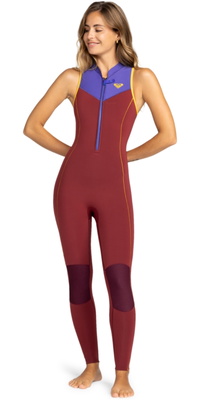 Fato De Mergulho Feminino Roxy Rise 1.5mm Com Front Zip Long Jane 2025 ERJW703018 - Pomegranate
