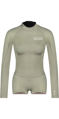 2026 Wallien Feminino Nikki Van Dijk Boyleg Cut 2mm Back Zip Springsuit Wetsuit 101007 - Moon