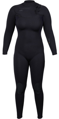 2025 Xcel Mulher Comp + 5/4mm Chest Zip Fato De Mergulho WN54CPC4BK - Black