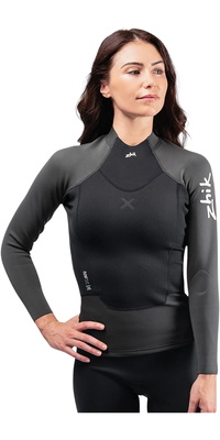 2026 Zhik Feminino Microfleece X Neoprene Wetsuit Top DTP-0580-BLK - Black